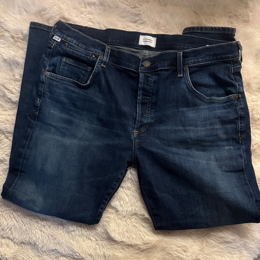 Citizens Of Humanity Dark Indigo Straight Leg Jeans